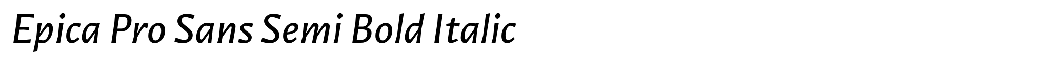 Epica Pro Sans Semi Bold Italic image